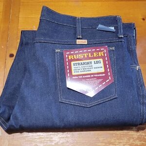 Rustler Men's Straight Leg Jeans - Deep Indigo